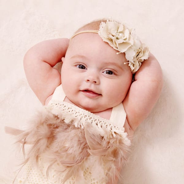 Adorable baby girl portrait from baby portrait photoshoot