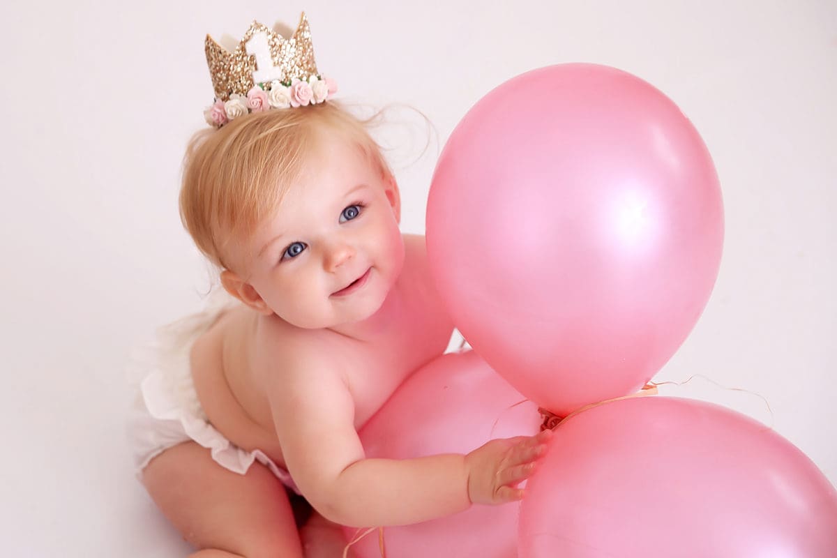 First birthday baby portrait photograph