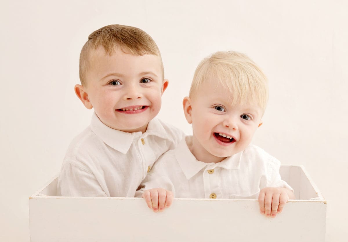 Children’s portrait photoshoot in studio setting