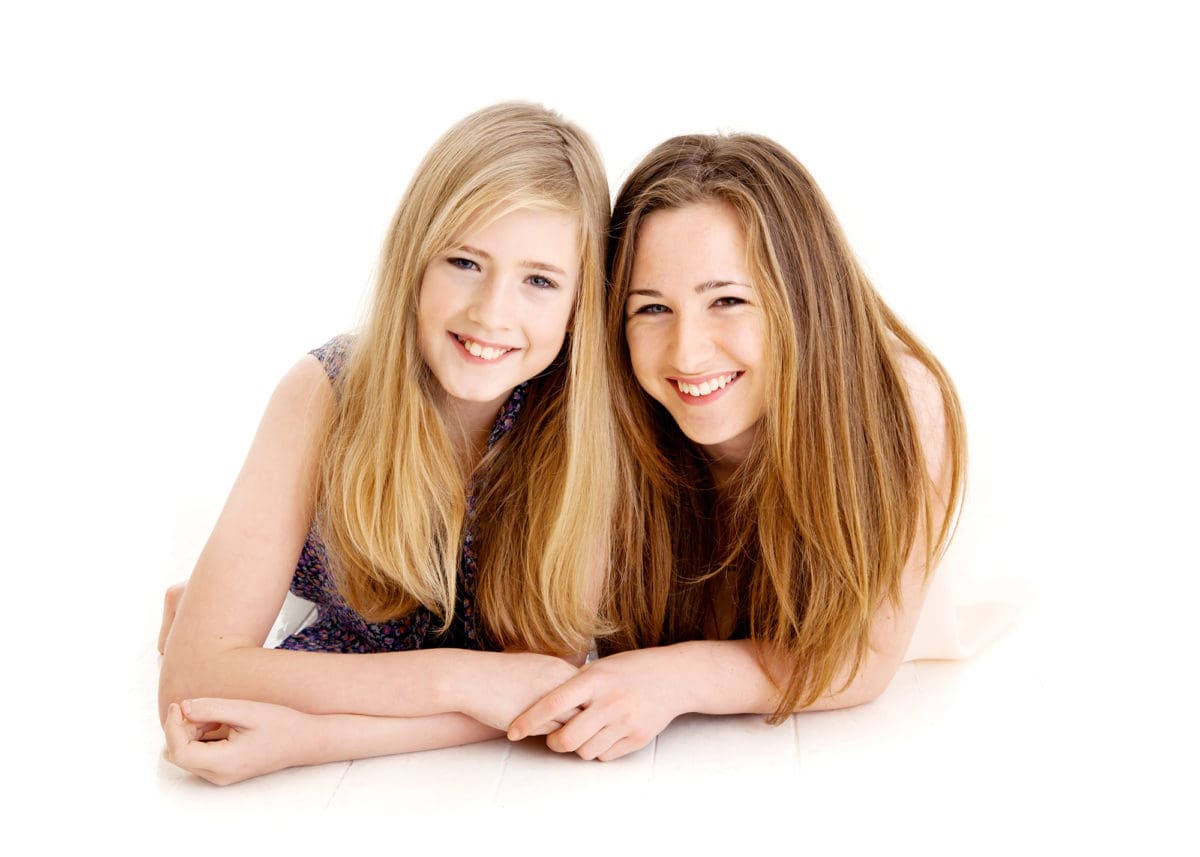 Portrait of sisters from a teen photoshoot