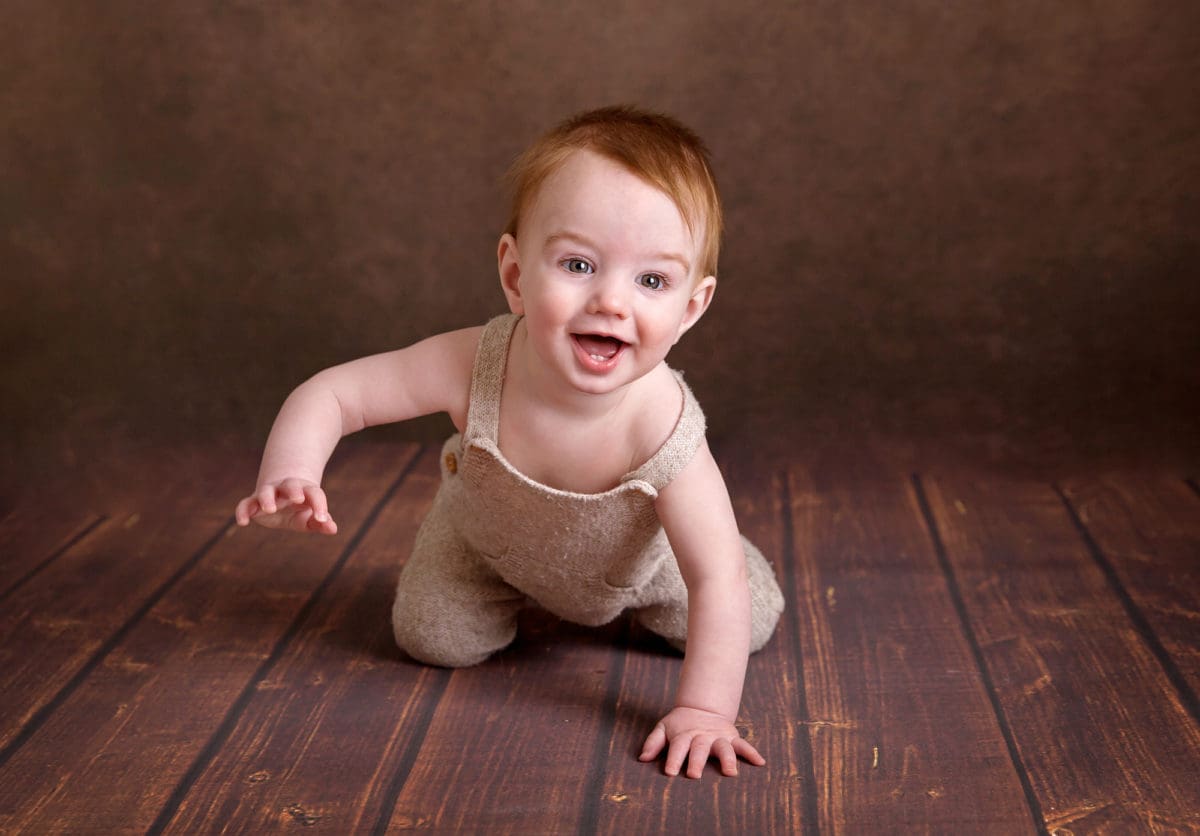 Portrait of a young child in a studio photoshoot