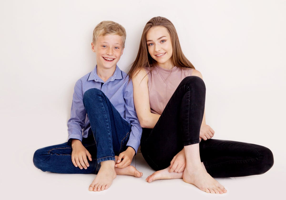 Brother and sister children’s portrait